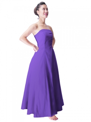 Hula Strapless Dress with Hawaiian Solid Fabric / Violet / G2550v