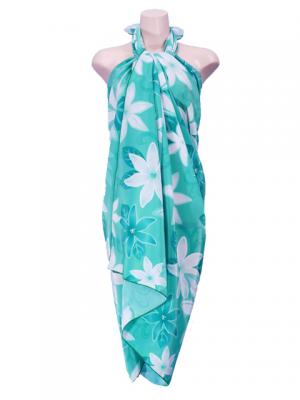 Hula Tiare Pareo / Turquoise Blue / J2553tbl