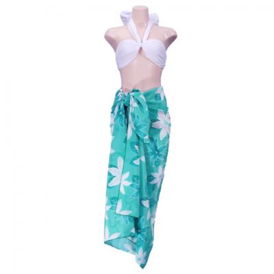 Hula Tiare Pareo / Turquoise Blue / J2553tbl