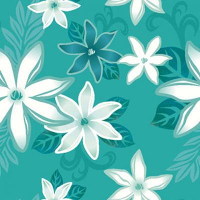Hula Tiare Pareo / Turquoise Blue / J2553tbl