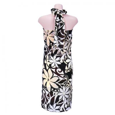 Hula Kahiko Pareo with attached Sash / Beige / J2554be