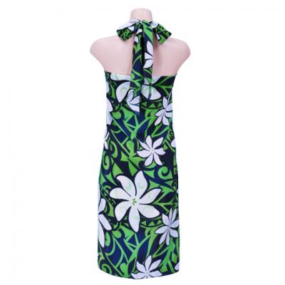 Hula Kahiko Pareo with attached Sash / Green / J2554gr