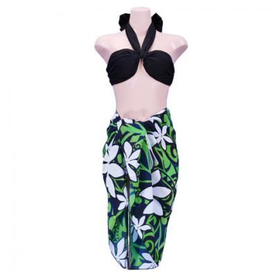Hula Kahiko Pareo with attached Sash / Green / J2554gr