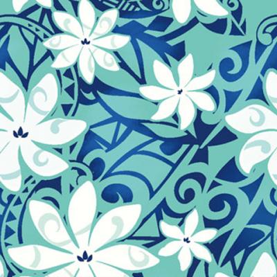 Hula Kahiko Pareo with attached Sash / Blue / J2554bl