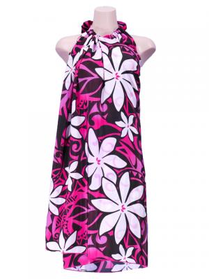 Hula Kahiko Pareo with attached Sash / Pink / J2554pi