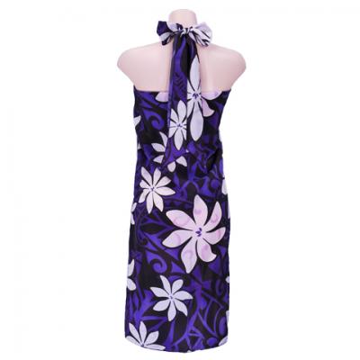 Hula Kahiko Pareo with attached Sash / Purple / J2554pu