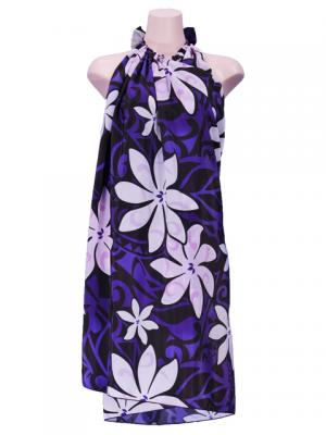 Hula Kahiko Pareo with attached Sash / Purple / J2554pu
