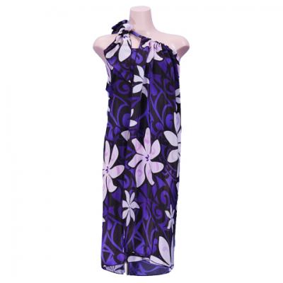 Hula Kahiko Pareo with attached Sash / Purple / J2554pu