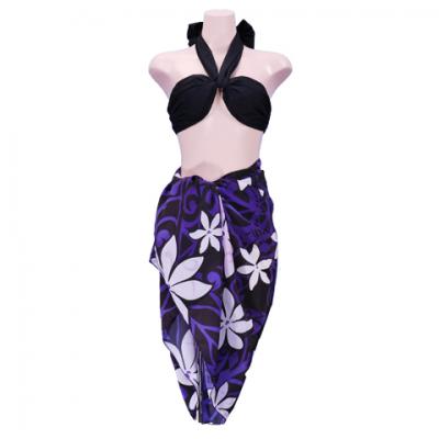 Hula Kahiko Pareo with attached Sash / Purple / J2554pu
