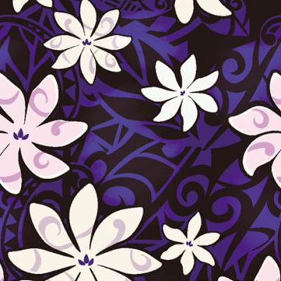 Hula Kahiko Pareo with attached Sash / Purple / J2554pu