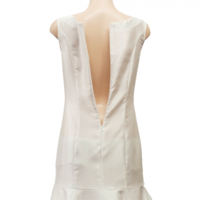 Hula Long Dress with Lehua Print / Luxury Collection / White / J2555wh