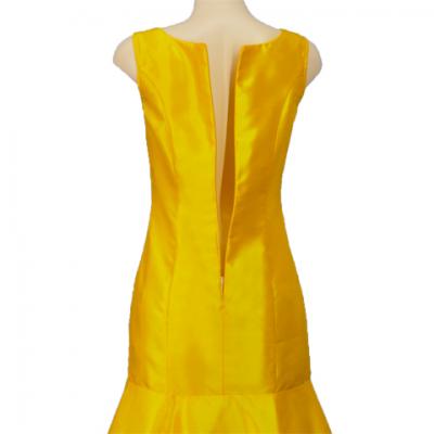 Hula Long Dress with Lehua Print / Luxury Collection / Yellow / J2555ye