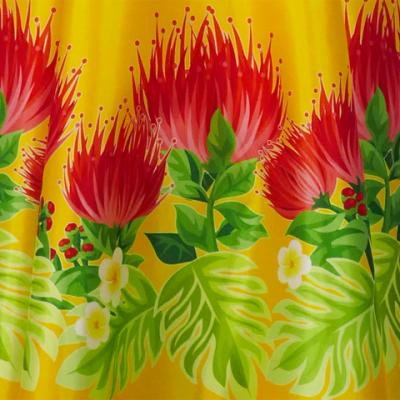 Hula Long Dress with Lehua Print / Luxury Collection / Yellow / J2555ye