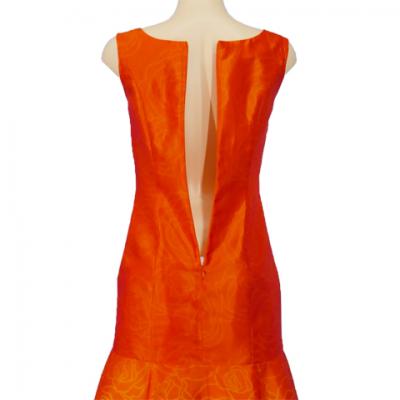 Hula Long Dress with Lokelani Print / Luxury Collection / Orange / J2556or