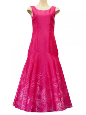 Hula Long Dress with Lokelani Print / Luxury Collection / Pink / J2556pi