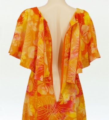 Hula Koshibo Long Cape Dress / Luxury Collection / Orange / J2559or