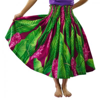 Hula Pa'u Skirt / Ginger / Fuchsia / J2564