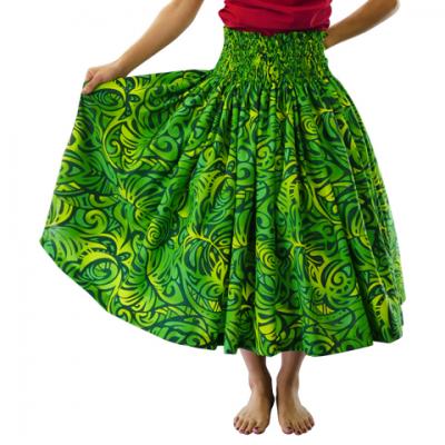Hula Pa'u Skirt / Monstera & Honu / Green  / G2568