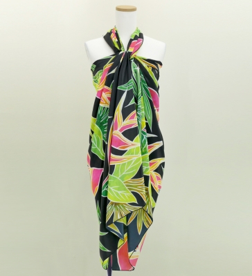 Hula Heliconia Pareo / Black / J2671bk