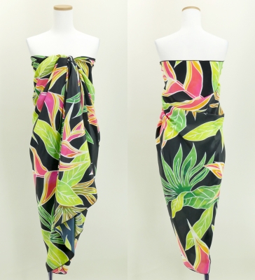 Hula Heliconia Pareo / Black / J2671bk