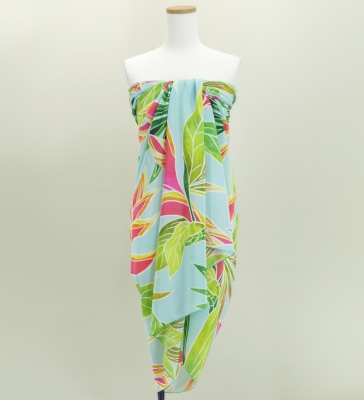 Hula Heliconia Pareo / Light Blue / J2671lbl
