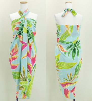 Hula Heliconia Pareo / Light Blue / J2671lbl