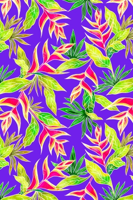 Hula Heliconia Pareo / Purple / J2671pu