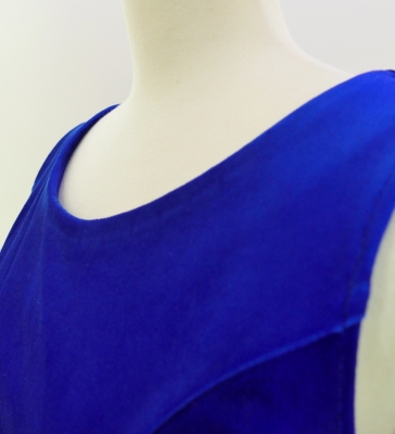 Hula Midi Dress with Hibiscus Print / Luxury Collection / Blue / J2672bl