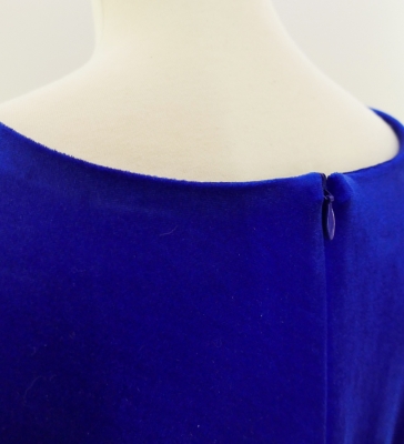 Hula Midi Dress with Hibiscus Print / Luxury Collection / Blue / J2672bl