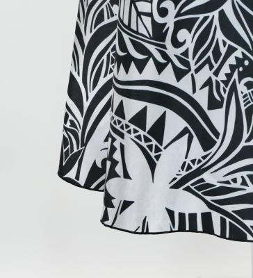 Hula Long Dress with Heliconia Print / Luxury Collection / Gray / J2679gy