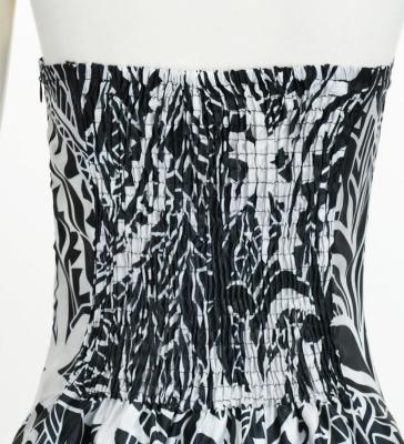 Hula Long Dress with Heliconia Print / Luxury Collection / Gray / J2679gy