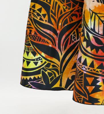 Hula Long Dress with Heliconia Print / Luxury Collection / Orange / J2679or