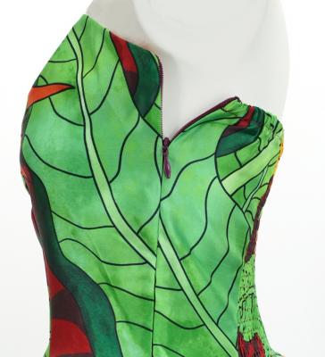 Hula Midi Dress with Strelitzia Print / Luxury Collection / Brown Red / J2680br
