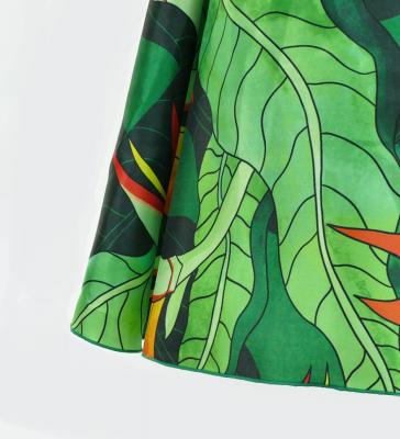 Hula Midi Dress with Strelitzia Print / Luxury Collection / Green / J2680gr
