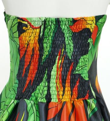Hula Midi Dress with Strelitzia Print / Luxury Collection / Gray / J2680gy