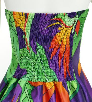 Hula Midi Dress with Strelitzia Print / Luxury Collection / Purple / J2680pu