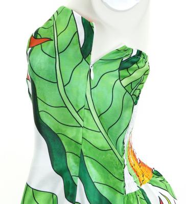 Hula Midi Dress with Strelitzia Print / Luxury Collection / White / J2680wh