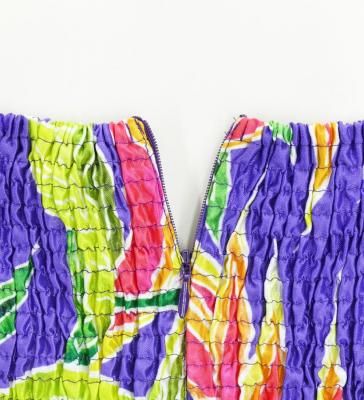 Hula Long Dress with Heliconia Print / Luxury Collection / Purple / J2687pu