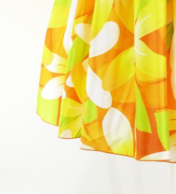 Hula Midi Dress with Tiare Print / Luxury Collection / Orange / J2688or
