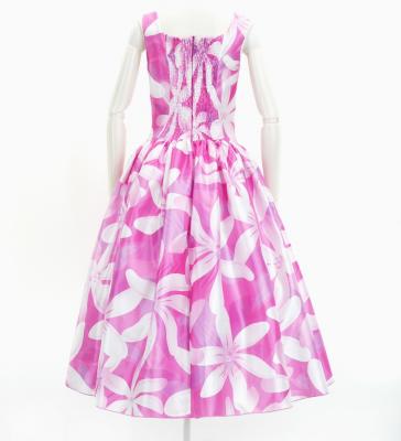 Hula Midi Dress with Tiare Print / Luxury Collection / Pink / J2688pi