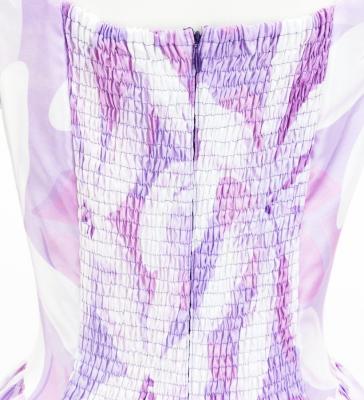 Hula Midi Dress with Tiare Print / Luxury Collection / Lavender  / J2688pu