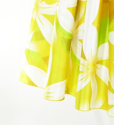 Hula Midi Dress with Tiare Print / Luxury Collection / Yellow / J2688ye