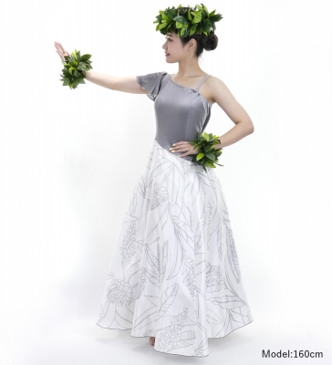 Hula One Shoulder Dress with Velvet & Ginger / Luxury Collection / Gray / J2690gy