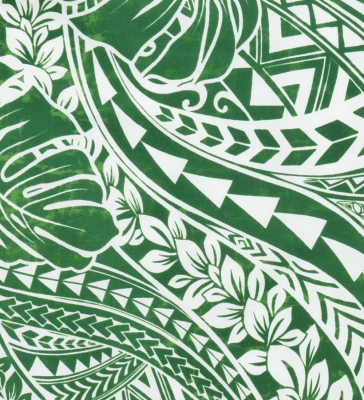 Hula Pa'u Skirt with Monstera Kahiko Print / Green / G2693