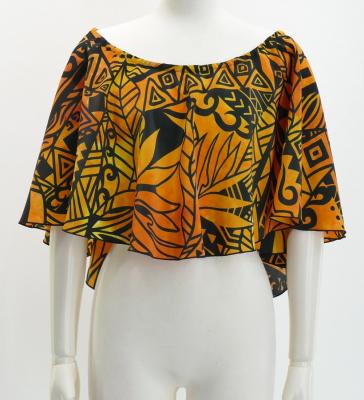 Hula Koshibo Cape with Kahiko&Strelitzia Print / Luxury Collection / J2705
