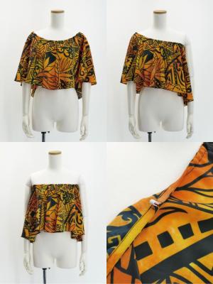 Hula Koshibo Cape with Kahiko&Strelitzia Print / Luxury Collection / J2705
