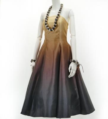 Hula Midi Gradation Dress/ Luxury Collection / Beige & Brown / J2709bebr