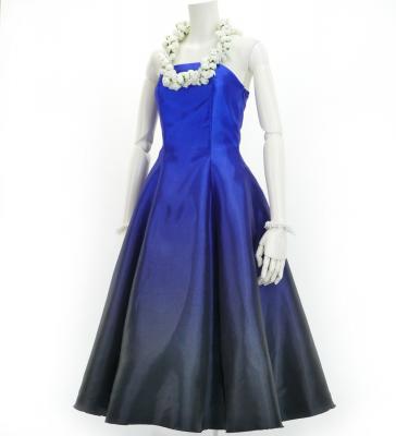 Hula Midi Gradation Dress/ Luxury Collection / Blue & Black / J2709blbk