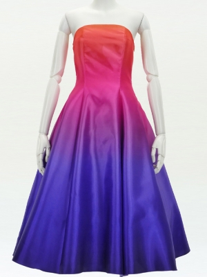 Hula Midi Gradation Dress/ Luxury Collection / Orange & Purple / J2709orpu