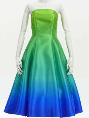 Hula Midi Gradation Dress/ Luxury Collection / Yellow Green & Blue / J2709yegrbl